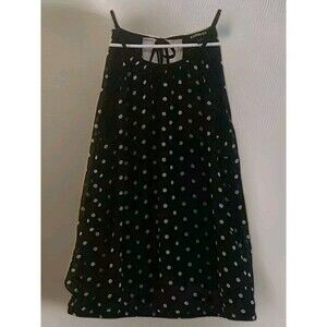 Express Black Tank Top Polka-Dot Sleeveless Blouse Size Medium